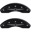 Chrysler Wing Style 1 Matte Black Powder Coat Finish Silver Characters. - image 1