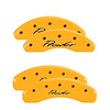 32014SPRLYL Front & Rear Disc Brake Caliper Covers for 2001-2002 Chrysler Prowler [Yellow Finish w/ Black Prowler] - image 1