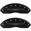 2013 CHRYSLER 300 BASE - SET OF 4 CALIPER COVERS CHRYSLER WING STYLE 2 MATTE BLACK POWDER COAT FINIS - image 1