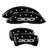 32020S301BK Front & Rear Disc Brake Caliper Covers Fits Select Chrysler 300 [Black Finish w/ Silver Chrysler 300 (2017)] - image 1