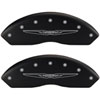 Chrysler Wing Style 2 Matte Black Powder Coat Finish Silver Characters. - image 1