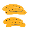 32021SCW2YL Front & Rear Disc Brake Caliper Covers Fits Select Chrysler Town & Country [Yellow w/Black Chrysler Wing Style 2] - image 1
