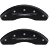 Chrysler Wing Style 2 Matte Black Powder Coat Finish Silver Characters. - image 1