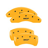 32023SMGPYL Front & Rear Disc Brake Caliper Covers for 2015-2017 Chrysler 200 [Yellow Finish w/ Black MGP] - image 1