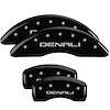 34001SDNLBK Front & Rear Disc Brake Caliper Covers Fits Select GMC Acadia Limited, GMC Acadia [Black Finish w/ Silver Denali] - image 1