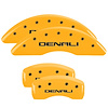 34001SDNLYL Front & Rear Disc Brake Caliper Covers Fits Select GMC Acadia Limited, GMC Acadia [Yellow Finish w/ Black Denali] - image 1