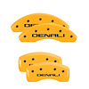 34002SDNLYL Front & Rear Disc Brake Caliper Covers Fits Select GMC Terrain [Yellow Finish w/ Black Denali] - image 1