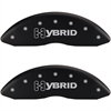 2006 GMC ENVOY DENALI - SET OF 4 CALIPER COVERS GM HYBRID LOGOTYPE MATTE BLACK POWDER COAT FINISH SI - image 1