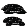 34009SDNLBK Front/Rear Brake Caliper Covers Fits GMC Sierra 1500/GMC Yukon/XL 1500 [Black w/Silver Denali] - image 1