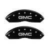 34012FGMCBK Front Disc Brake Caliper Covers for 1997-2000 GMC Yukon, 1997-1997 GMC Yukon [Black Finish w/ Silver GMC] - image 1