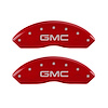 34012FGMCRD Front Disc Brake Caliper Covers for 1997-2000 GMC Yukon, 1997-1997 GMC Yukon [Red Finish w/ Silver GMC] - image 1