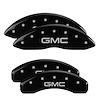 34014SGMCBK Front & Rear Disc Brake Caliper Covers for 2009-2014 GMC Savana 1500 [Black Finish w/ Silver GMC] - image 1
