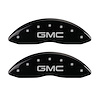 34207FGMCBK Front Disc Brake Caliper Covers Fits Select GMC Sierra 1500 Classic, GMC Sierra 1500 [Black Finish w/ Silver GMC] - image 1