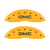 34207FGMCYL Front Disc Brake Caliper Covers Fits Select GMC Sierra 1500 Classic, GMC Sierra 1500 [Yellow Finish w/ Black GMC] - image 1