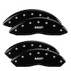 34211SMGPBK Front & Rear Disc Brake Caliper Covers Fits Select GMC Savana 2500, GMC Savana 3500 [Black Finish w/ Silver MGP] - image 1