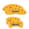 34212SGMCYL Front & Rear Disc Brake Caliper Covers for 2017-2020 GMC Acadia [Yellow Finish w/ Black GMC] - image 1