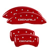Front and Rear Disk Brake Caliper Covers for GMC Denali, Red - image 1