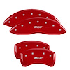 Front and Rear Disk Brake Caliper Covers for GMC Terrain, Red - image 1