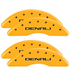 Front and Rear Disk Brake Caliper Covers for GMC Sierra, Yellow - image 1