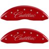 2013 CADILLAC XTS BASE - SET OF 4 CALIPER COVERS CADILLAC/CTS RED POWDER COAT FINISH SILVER CHARACTERS. 19 WHEEL MIN. SEDAN FWD - image 1