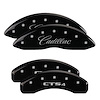 35011SCT4BK Front Disc Brake Caliper Covers Fits Select Cadillac CTS [Black Finish w/ Silver Cadillac / CTS4] - image 1