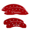 35011SCTSRD Front Disc Brake Caliper Covers Fits Select Cadillac CTS [Red Finish w/ Silver Cadillac / CTS] - image 1