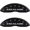 2007 CADILLAC ESCALADE BASE - SET OF 4 CALIPER COVERS ESCALADE/ESCALADE MATTE BLACK POWDER COAT FINI - image 1