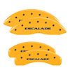 35015SESCYL Front/Rear Brake Caliper Covers Fits Cadillac Escalade [Yellow w/Black Escalade] - image 1