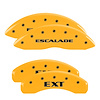 35015SEXTYL Front Brake Caliper Covers Fits Cadillac Escalade [Yellow w/Black Escalade /EXT] - image 1