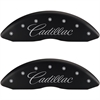 2014 CADILLAC CTS BASE - SET OF 4 CALIPER COVERS CADILLAC/CADILLAC CURSIVE ENGRAVING MATTE BLACK POW - image 1