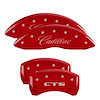 35020SCTSRD Front Disc Brake Caliper Covers Fits Select Cadillac CTS [Red Finish w/ Silver Cadillac / CTS] - image 1