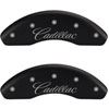 Cadillac/Cadillac Cursive Matte Black Powder Coat Finish Silver Characters. - image 1