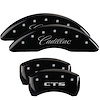 35024SCTSBK Front Disc Brake Caliper Covers Fits Select Cadillac CTS [Black Finish w/ Silver Cadillac / CTS] - image 1