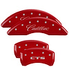 35024SCTSRD Front Disc Brake Caliper Covers Fits Select Cadillac CTS [Red Finish w/ Silver Cadillac / CTS] - image 1