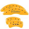 35024SCTSYL Front Disc Brake Caliper Covers Fits Select Cadillac CTS [Yellow Finish w/ Black Cadillac / CTS] - image 1