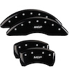 35024SMGPBK Front & Rear Disc Brake Caliper Covers Fits Select Cadillac CTS [Black Finish w/ Silver MGP] - image 1