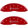 2006 LINCOLN MARK LT BASE - SET OF 4 CALIPER COVERS LINCOLN/STAR LOGO RED POWDER COAT FINISH SILVER CHARACTERS. 17 WHEEL MINIMUM - image 1