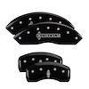 36006SLC1BK Front Disc Brake Caliper Covers for 2007-2010 Lincoln MKX [Black Finish w/ Silver Lincoln / Star logo] - image 1