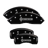 36006SLCNBK Front & Rear Disc Brake Caliper Covers for 2007-2010 Lincoln MKX [Black Finish w/ Silver Lincoln] - image 1