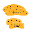 36006SLCXYL Front Disc Brake Caliper Covers for 2007-2010 Lincoln MKX [Yellow Finish w/ Black Lincoln / MKX] - image 1