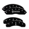 36007SLC1BK Front Disc Brake Caliper Covers for 2011-2015 Lincoln MKX [Black Finish w/ Silver Lincoln / Star logo] - image 1