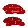 36007SLC1RD Front Disc Brake Caliper Covers for 2011-2015 Lincoln MKX [Red Finish w/ Silver Lincoln / Star logo] - image 1
