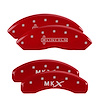 36007SLCXRD Front Disc Brake Caliper Covers for 2011-2015 Lincoln MKX [Red Finish w/ Silver Lincoln / MKX] - image 1