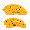 36007SLCXYL Front Disc Brake Caliper Covers for 2011-2015 Lincoln MKX [Yellow Finish w/ Black Lincoln / MKX] - image 1