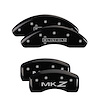 36008SLCZBK Front Disc Brake Caliper Covers Fits Select Lincoln MKZ, Lincoln Zephyr [Black Finish w/ Silver Lincoln / MKZ] - image 1