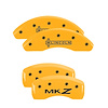 36008SLCZYL Front Disc Brake Caliper Covers Fits Select Lincoln MKZ, Lincoln Zephyr [Yellow Finish w/ Black Lincoln / MKZ] - image 1