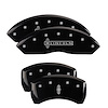 36017SLC1BK Front Disc Brake Caliper Covers Fits Select Lincoln LS [Black Finish w/ Silver Lincoln / Star logo] - image 1