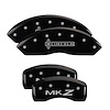 36018SLCZBK Front Disc Brake Caliper Covers Fits Select Lincoln MKZ [Black Finish w/ Silver Lincoln / MKZ] - image 1