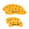 36018SLCZYL Front Disc Brake Caliper Covers Fits Select Lincoln MKZ [Yellow Finish w/ Black Lincoln / MKZ] - image 1