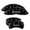 36019SLCNBK Front & Rear Disc Brake Caliper Covers for 2013-2016 Lincoln MKS [Black Finish w/ Silver Lincoln] - image 1